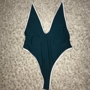 One piece high waisted bathing suit